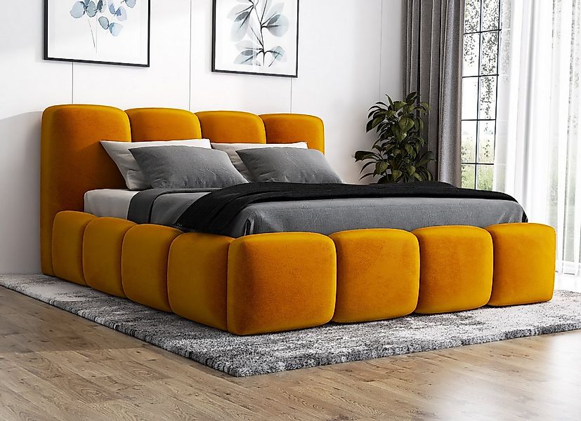 A&J MöbelLand GmbH Polsterbett DANA mit Matratze, Lattenrost und Bettkasten günstig online kaufen