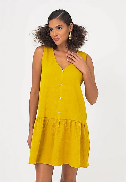 freshlions Jerseykleid "Penelope" 1 tlg. mit klassischem V-Ausschnitt günstig online kaufen