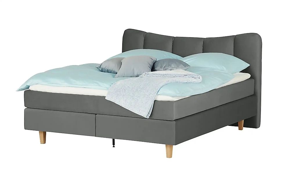 Boxspringbett  Dalur ¦ grau ¦ Maße (cm): B: 160 H: 110 Betten > Boxspringbe günstig online kaufen