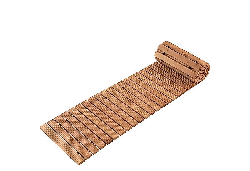 COSTWAY Holzfliesen Rollweg, 245 cm ausrollbar, aus Holz günstig online kaufen
