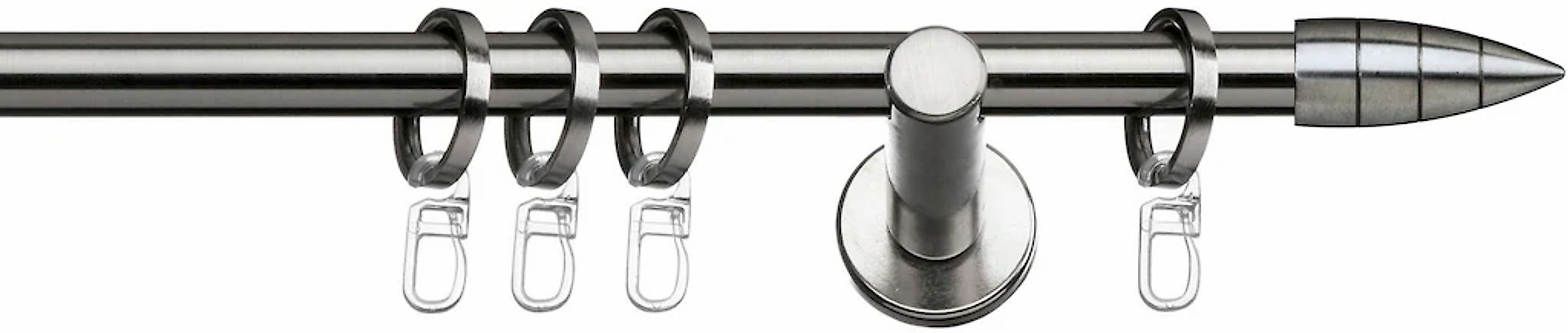 indeko Gardinenstange "Menorca" Ø 12 mm 1 läufig-läufig Fixmaß Komplett-Set günstig online kaufen