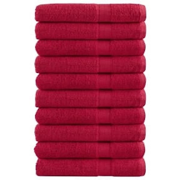 vidaXL Premium-Handtücher 10 Stk Rot 100x200cm 600 g/m2 100% Baumwolle günstig online kaufen