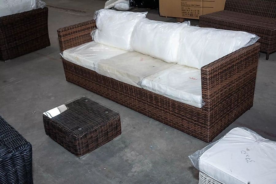 #HBM 2936: 3er Sofa Genero + Beistelltisch Atessa 5mm-braun-meliert günstig online kaufen
