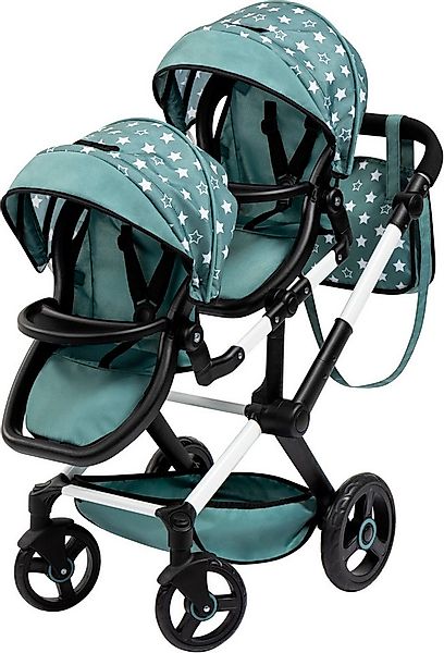 Bayer Puppen-Zwillingsbuggy Xeo Twin grün, mit Wickeltasche günstig online kaufen