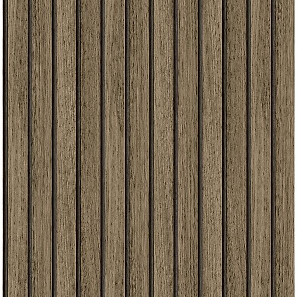 Easy Decor Vliestapete Holz Streifen 10 m x 52 cm Braun FSC® günstig online kaufen