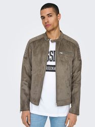 ONLY & SONS Lederimitatjacke "ONSGUS FAUX SUEDE RACER JACKET OTW NOOS" ohne günstig online kaufen