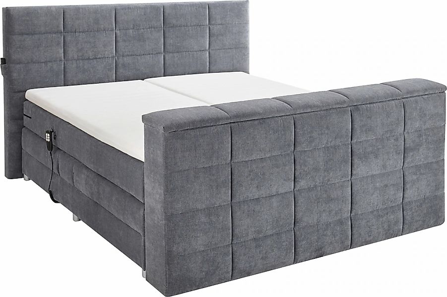 ED EXCITING DESIGN Boxspringbett "Denver" inkl. Motor, Topper und motorisie günstig online kaufen