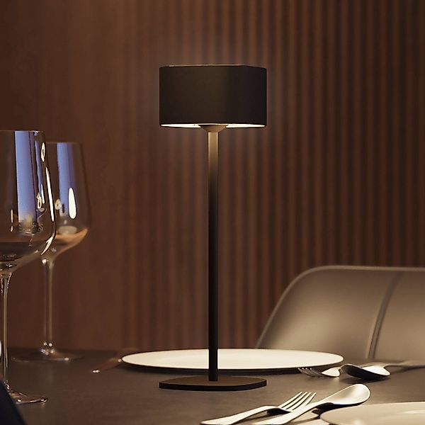 Calex LED-Akku-Tischleuchte Serino, schwarz, Alum, 2.700 K günstig online kaufen