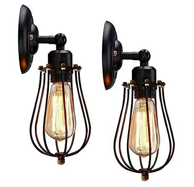 Riserva Wandleuchte Amerikanische Retro Wandlampe,schwarze Wandlampe,E27,fü günstig online kaufen