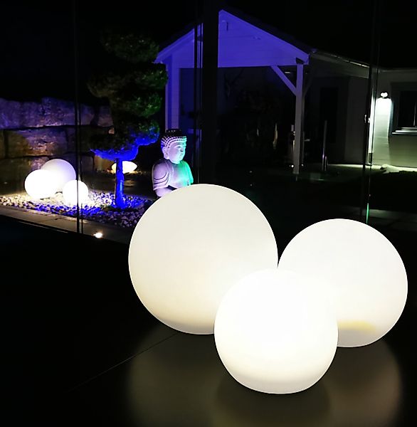 TRANGO LED Gartenleuchte, RGB Farbwechsel, 3er günstig online kaufen