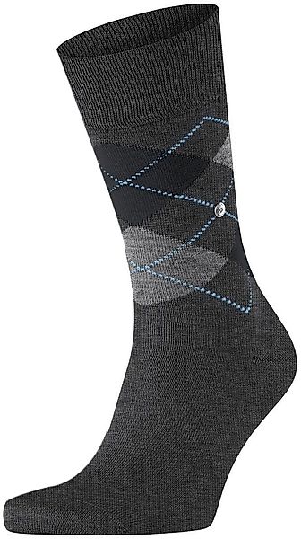 Burlington Manchester Socken Kariert Anthrazit 3095 - Größe 40-46 günstig online kaufen