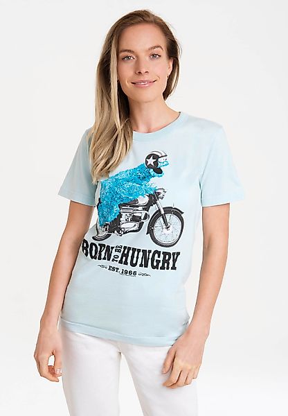 LOGOSHIRT T-Shirt "Sesamstrasse - Krümelmonster Motorrad", mit lizenziertem günstig online kaufen