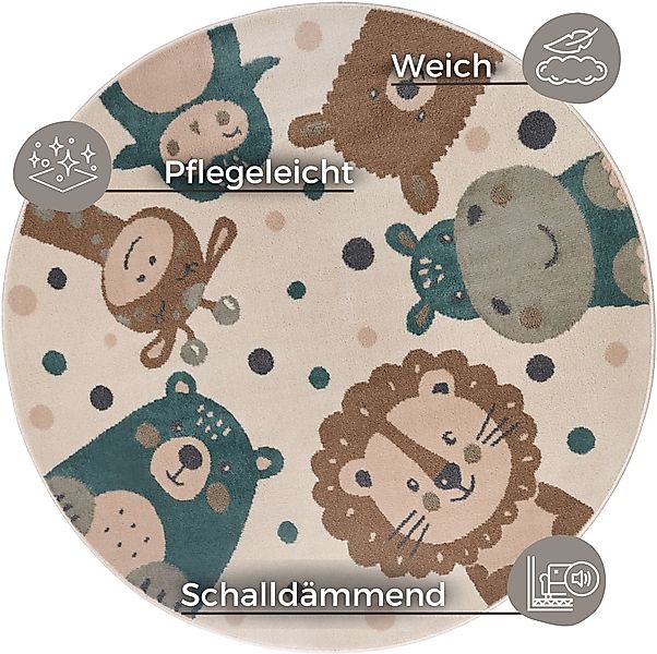 HANSE Home Kinderteppich Adventures Animal Party, günstig online kaufen