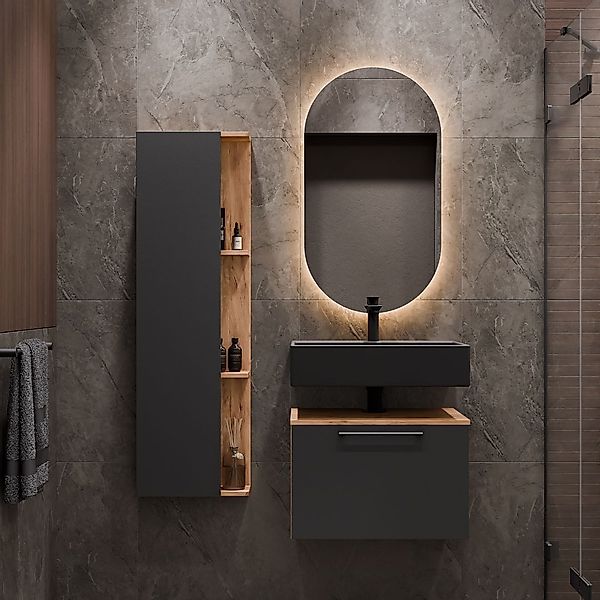 Planetmöbel Badmöbel-Set Astra, (Badezimmer Möbel im günstig online kaufen