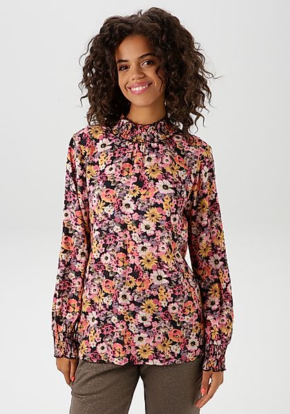 Aniston CASUAL Schlupfbluse mit romantischen, farbenfrohen günstig online kaufen