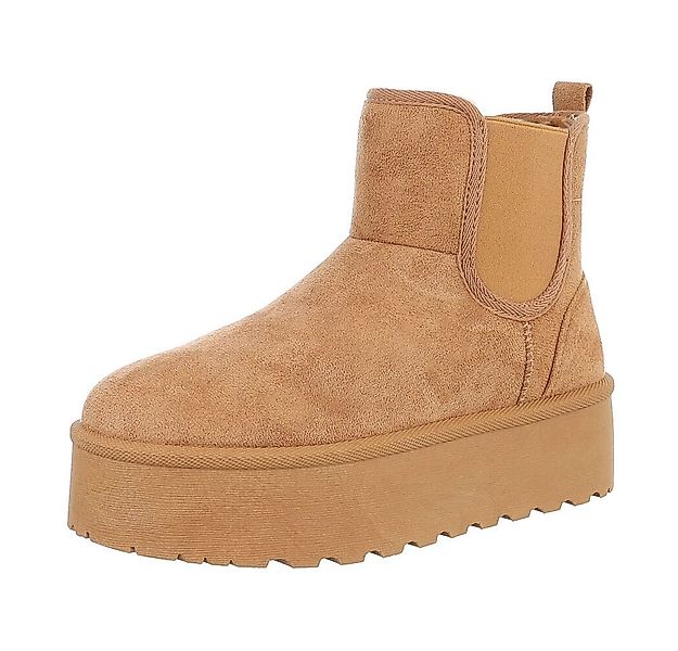 Ital-Design Damen Snowboots Freizeit Snowboots (87118500) Flach Plateaustie günstig online kaufen