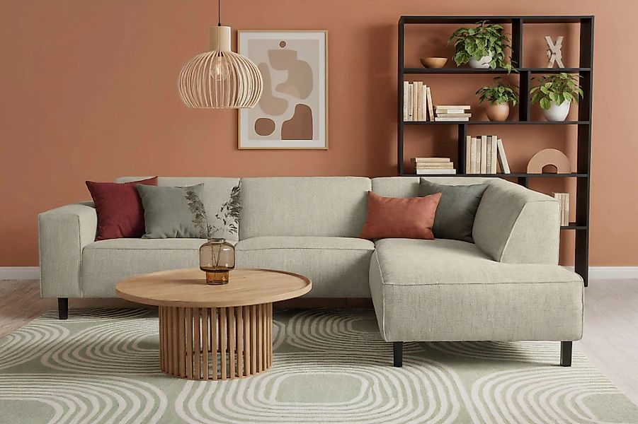 OTTO home Ecksofa "Lorcan, Breite 275 cm, weiches Sitzgefühl" Massivholz- o günstig online kaufen