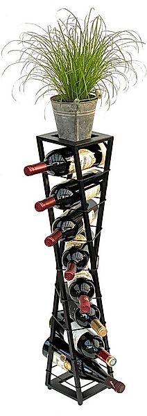 DanDiBo Weinregal Metall Schwarz Blumensäule Esperanza 80 cm Flaschenregal günstig online kaufen