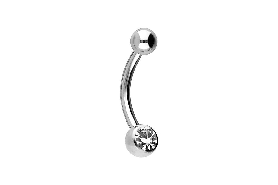PIERCINGLINE Bauchnabelpiercing Titan Mini Bananabell KRISTALL günstig online kaufen