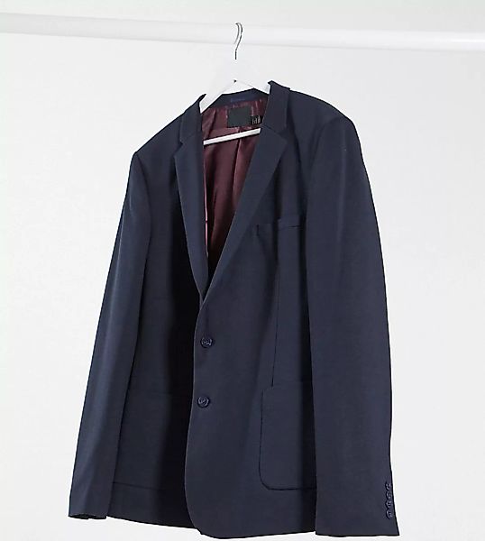 ASOS DESIGN Tall – Superenger Jersey-Blazer in Marineblau günstig online kaufen