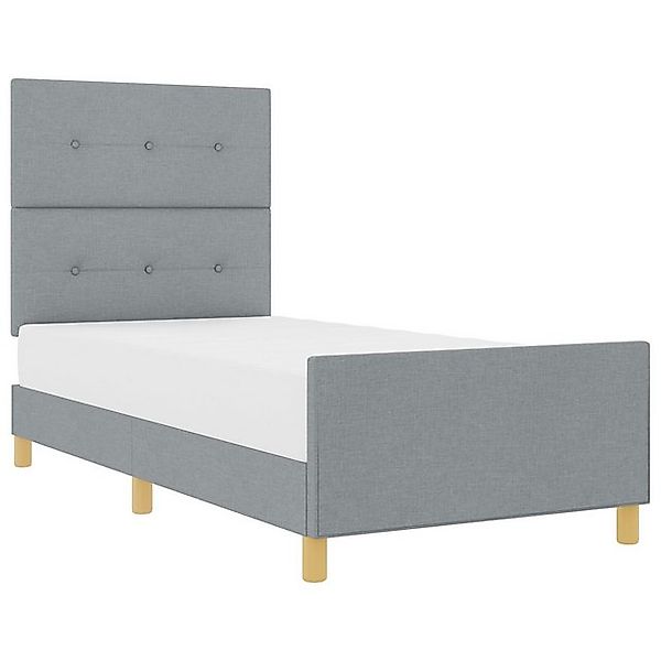 vidaXL Bett Hellgrau Stoffbettgestell 80x200 cm (1-tlg) günstig online kaufen