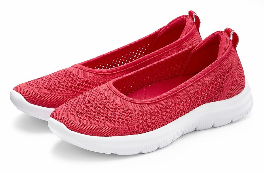 LASCANA Sneaker Ballerinas "Halbschuh, Slip-On-Sneaker," zum Reinschlüpfen günstig online kaufen