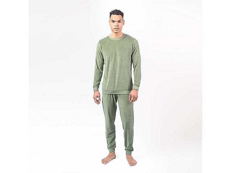 LIVING CRAFTS Pyjama Living Crafts Bio-Herren-Frottee-Schlafanzug 'BJÖR günstig online kaufen