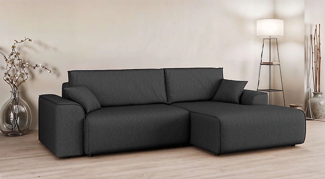 Home affaire Ecksofa »Santenay mit Bettfunktion und Bettkasten, Maße: B/T/H günstig online kaufen