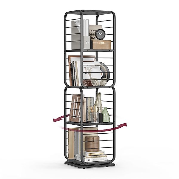 VASAGLE Bücherregal, 4 Ebenen, drehbares Regal günstig online kaufen