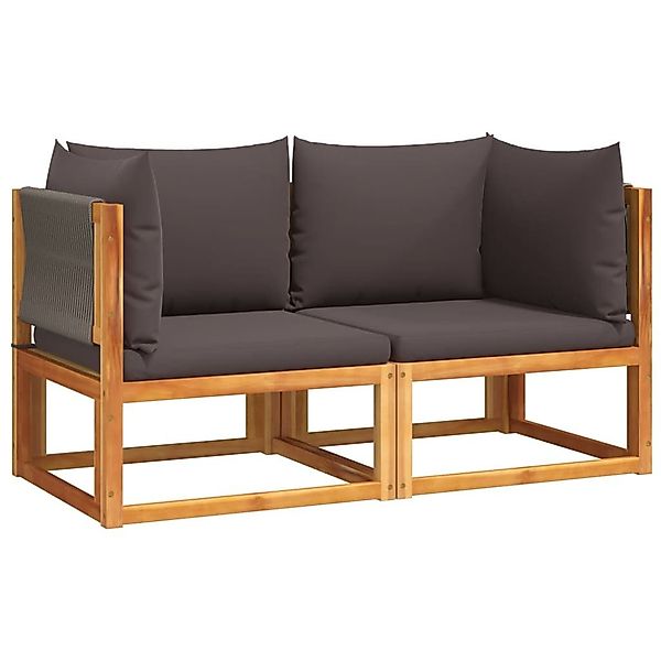 vidaXL Loungesofa Garten-Ecksofas mit Kissen 2 günstig online kaufen