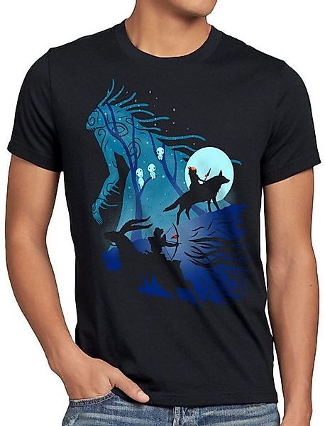 style3 T-Shirt Mononoke Vollmond wolf prinzessin mononoke anime studio ghib günstig online kaufen