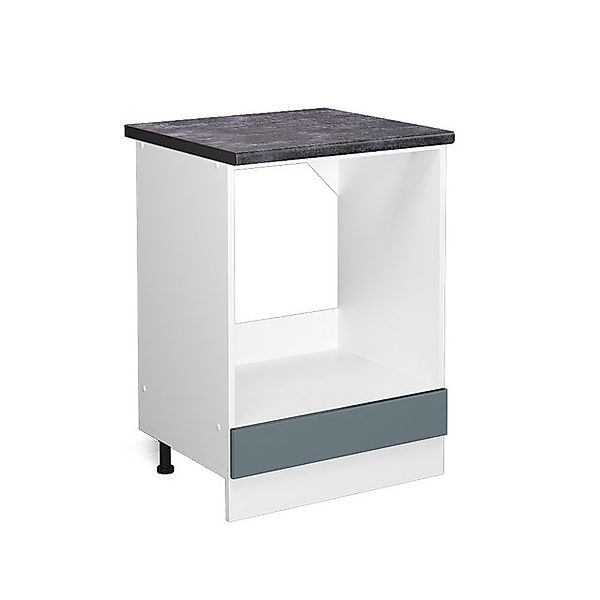 Vicco Herdumbauschrank R-Line Herdschrank Blau-Grau/Weiß 60 cm AP Anthrazit günstig online kaufen