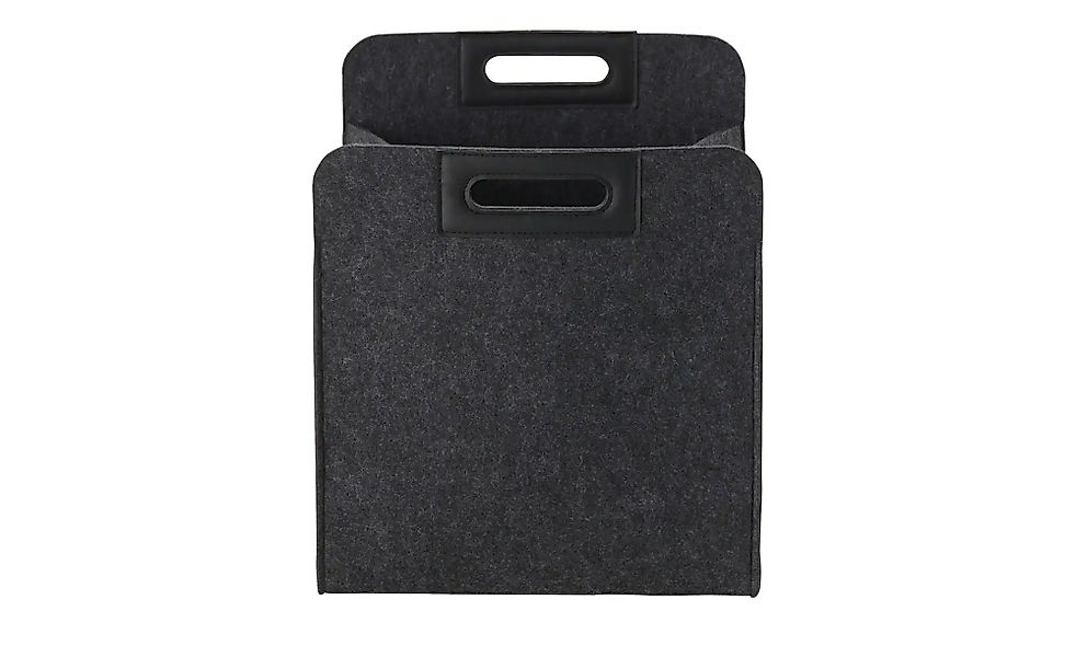 HOME STORY Aufbewahrungskorb   ¦ grau ¦ Filz,Kunstleder ¦ Maße (cm): B: 36 günstig online kaufen