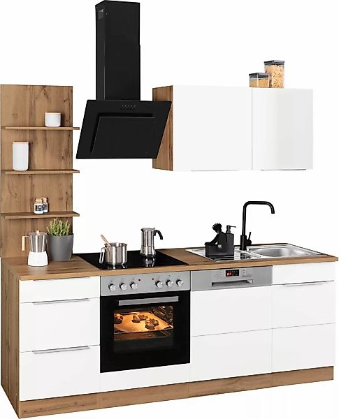 KOCHSTATION Küchenzeile »KS-Brindisi«, Breite 220 cm, wahlweise mit E-Gerät günstig online kaufen