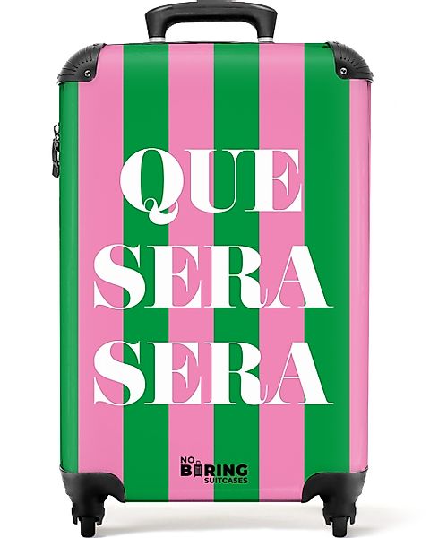 NoBoringSuitcases.com© Hartschalen-Trolley Grüne und rosa Streifen günstig online kaufen