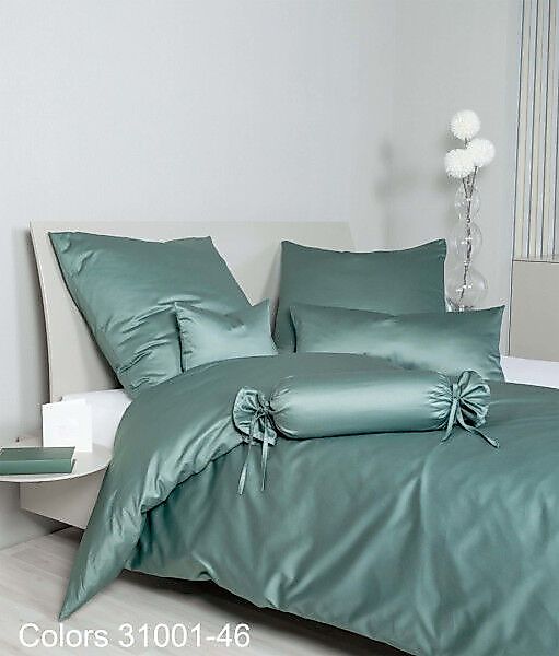 Janine Janine Mako-Satin Bettwäsche Colors 31001 salbeigrün Größe:  155x220 günstig online kaufen