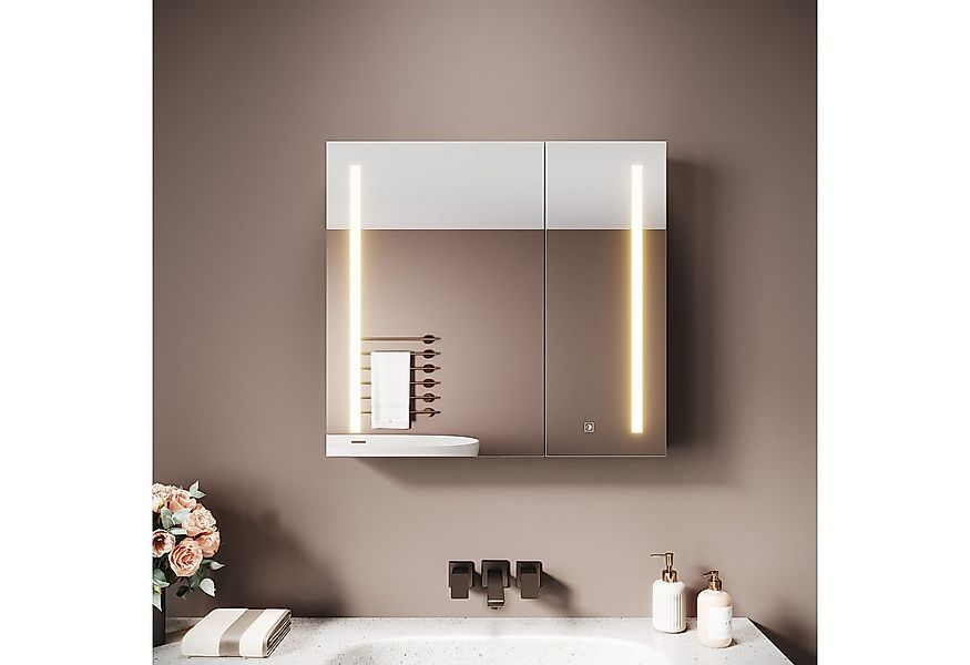 SONNI Spiegelschrank Spiegelschrank Badezimmerschrank mit Beleuchtung mit 3 günstig online kaufen