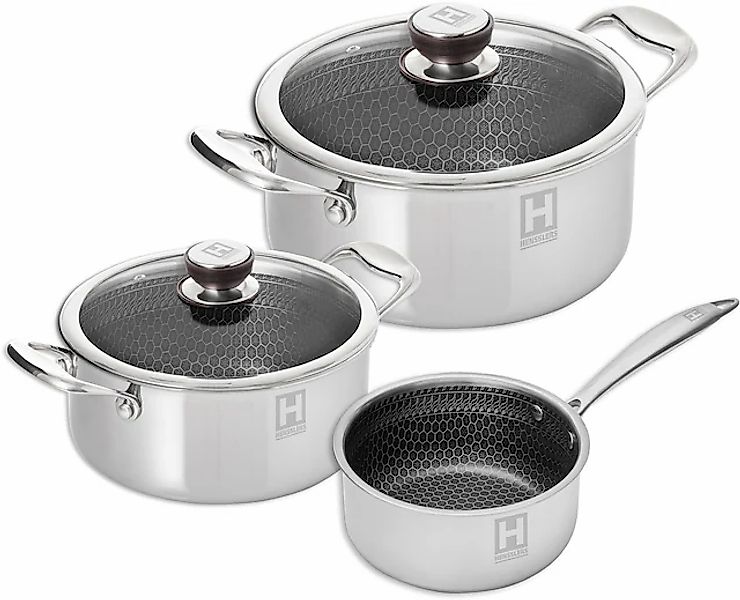 HENSSLERS Topf-Set, Edelstahl, (Set, 5 tlg., 1 Universaltopf Ø 20 cm und Ø günstig online kaufen
