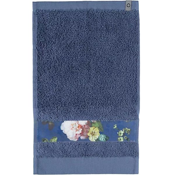 Essenza Fleur - Farbe: blue - Gästetuch 30x50 cm günstig online kaufen
