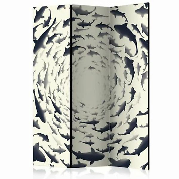 artgeist Paravent Fish Swirl [Room Dividers] creme/schwarz Gr. 135 x 172 günstig online kaufen