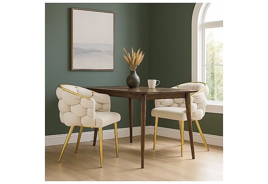 HTI-Living Esszimmerstuhl Stuhl Alsen Gold Beige (Stück, 1 St), Design Pols günstig online kaufen