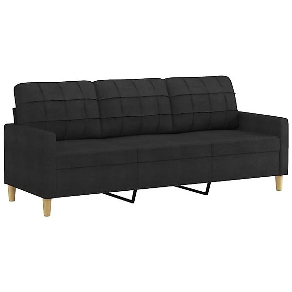 vidaXL 3-Sitzer-Sofa Schwarz 180 cm Stoff 359103 günstig online kaufen