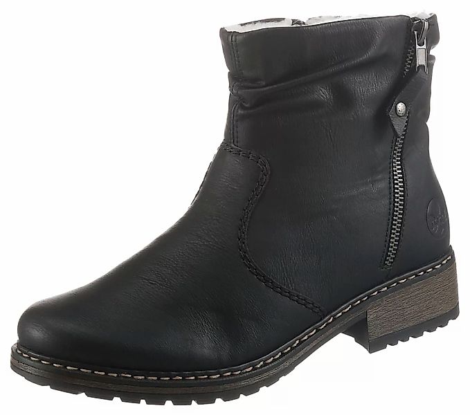 Rieker Winterstiefelette, Winterboots, Blockabsatz, Profilsohle, mit Zierre günstig online kaufen