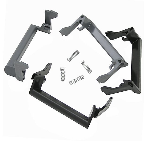 MPK Dachfenster MPK Dachhaube Verriegelungsset Griffe, grau schwarz günstig online kaufen