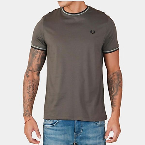 Fred Perry  T-Shirt Twin tipped t-shirt - field green seagrass black günstig online kaufen