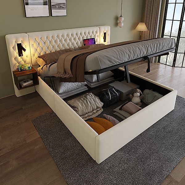 HAUSS SPOLE Polsterbett Hydraulisch Bett 180×200cm günstig online kaufen