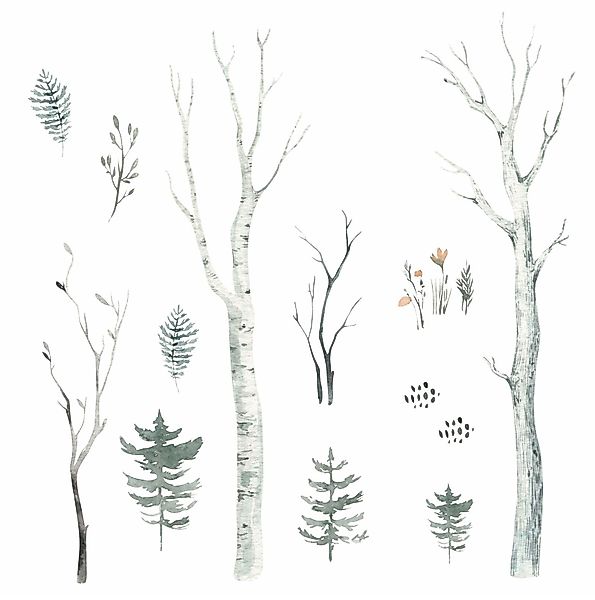 nikima Wandtattoo 204 Wandtattoo Wald Aquarell günstig online kaufen