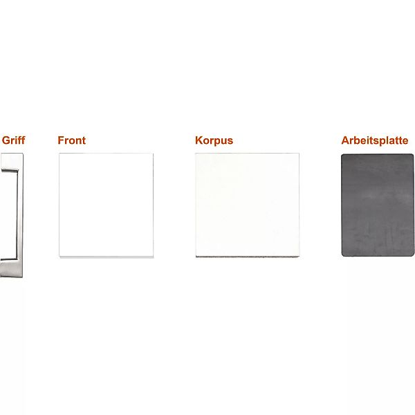 Flex-Well Exclusiv Musterpaket Küchenzeile Joelina Weiß-Weiß günstig online kaufen