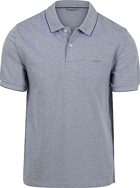 Gant 2Tone Piqué Poloshirt Blau - Größe M günstig online kaufen