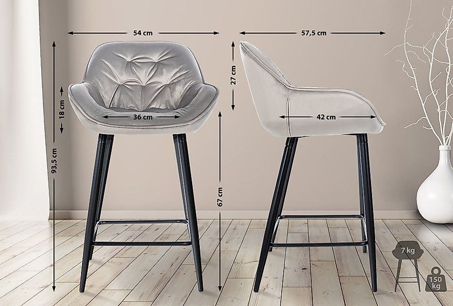 CLP Barhocker Gibson (2er Set, 2 günstig online kaufen
